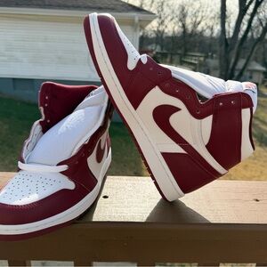 Nike Red and White Air Jordan